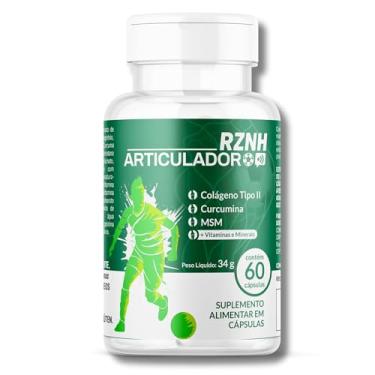 Imagem de Articulador RZNH Colágeno Tipo II, Curcumina, MSM, Vitaminas D3 + K2, Cálcio, Magnésio e Zinco 60 Cápsulas Suplemento Alimentar