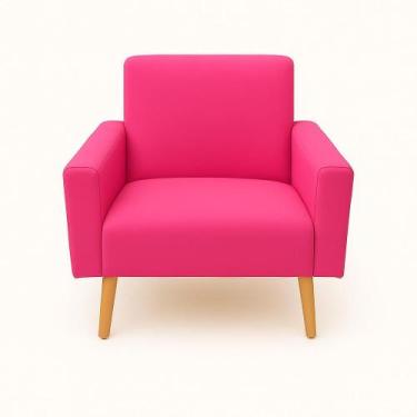 Imagem de Kit 2 capas poltrona tradicional sala- ajustavel premium Cor:Rosa Pink