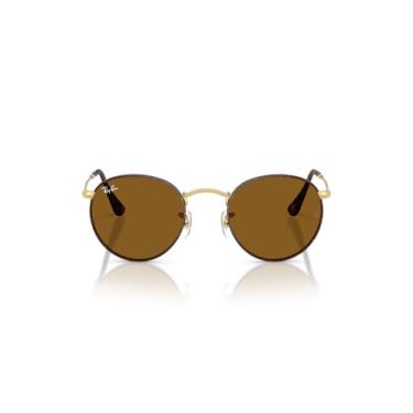 Imagem de Óculos de Sol Ray-Ban Round Metal 0RB3447 927533 Tam 53 / Marrom Havana/Ouro - Lentes Marrom