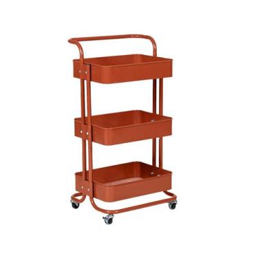 Imagem de Carrinho Organizador Berlim Telha Westwing - Westwing Collection, Verm