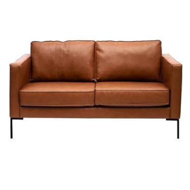 Imagem de Sofá 2 lugares Couro Ettore Caramelo Westwing - Westwing Collection, C