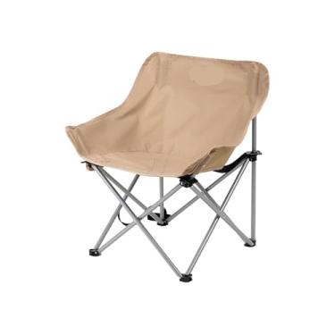 Imagem de Cadeira de lua dobrável ao ar livre, cadeira portátil, cadeira de acampamento, equipamento de piquenique, pesca, pequeno cavalo, banco de desenho de estudante (Cáqui)