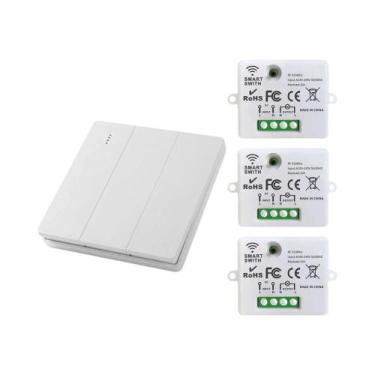 Imagem de Controle Remoto Sem Fio Inteligente RF 433Mhz Para Painel De Parede, M