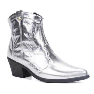 Imagem de Bota Feminina Texana Bordada Western Country Cano Curto Luxo-Feminino