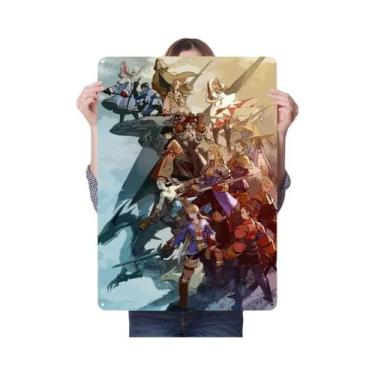 Imagem de Pôster Metálico Retro Final Fantasy Tactical XVI Arte De Parede Vintag