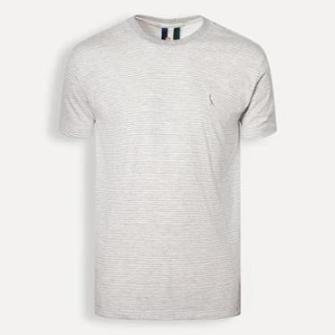 Imagem de Camiseta Reserva Slim Listras Masculina Mescla-Masculino