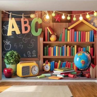 Imagem de Banner Vibrante Com Tema ABC Para Festa De Volta Às Aulas, Decorações 