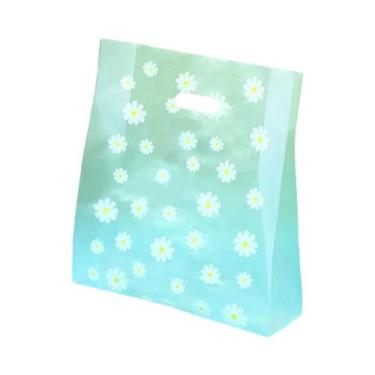 Imagem de 50 Sacolas Plásticas Recortadas Com Alça Para Doces, Bolos, Organizado