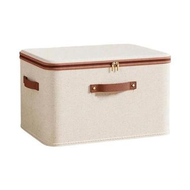 Imagem de Caixa Organizadora De Roupas Dobrável Lavável Com Alça E Zíper Para Ar