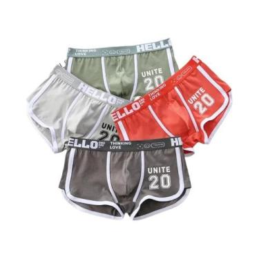 Imagem de Cuecas Boxer Masculinas De Algodão 1/3/4 Pacote Sexy Confortáveis Para