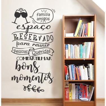 Imagem de Adesivo Decorativo de Parede Frase Espaço Reservado 90x47 cm