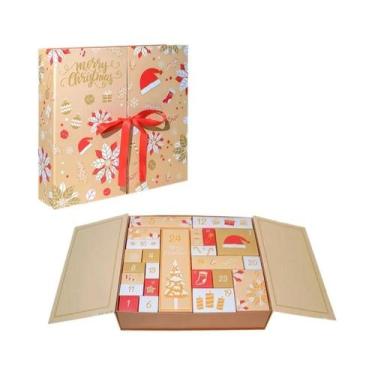 Imagem de Calendário Do Advento DIY De Natal Com 24 Caixas De Tesouro De Papelão