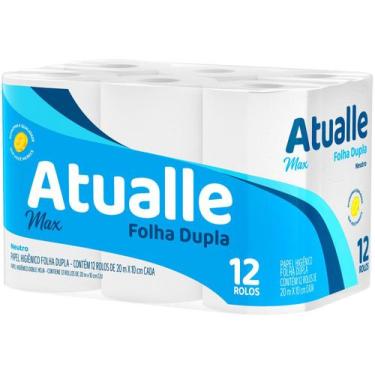 Imagem de Papel Higiênico Atualle Folha Dupla Neutro 24 rolos - Mili, 12, 20m