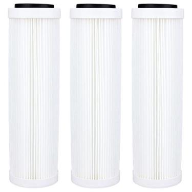 Imagem de Refil Filtro Plissado Lavável 10 Polegadas X 2 1/2 - 3 Peças Cor Branc