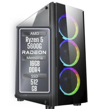 Imagem de PC Gamer 3Green Winner, AMD Ryzen 5 5600G, 16GB DDR4, SSD 512GB, Gráfi