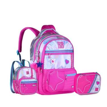 Imagem de Kit Escolar Costas Holográfica Juvenil Mochila Rebecca Bonbon Com Esto