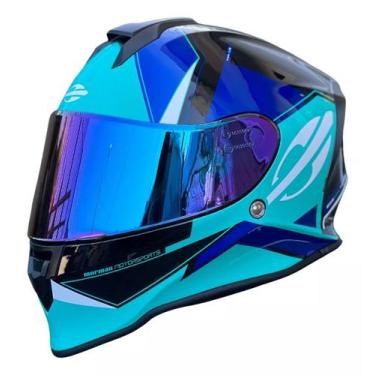 Imagem de Capacete Moto Mormaii M1 Original Tech Azul Narigueira, 58
