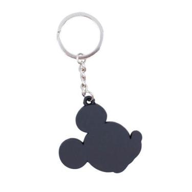 Imagem de Chaveiro preto rosto mickey 5cm - disney