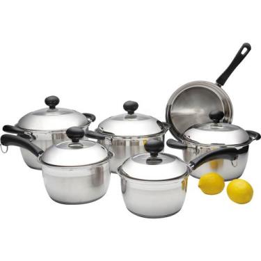 Imagem de conjunto de panelas inox - panelas bras