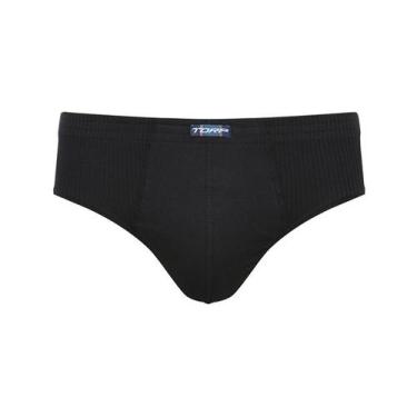 Imagem de Cueca plus size slip algodão lisa  preta - Torp, EG4, Preto