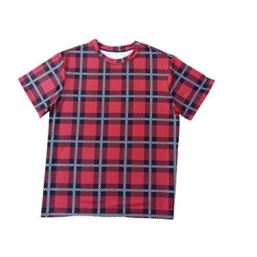 Imagem de Camiseta Adulto Festa Junina Xadrez Julina - Bela Elena, G, Vermelho