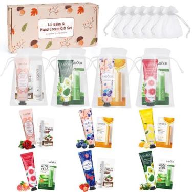 Imagem de Conjunto de presente, protetor labial e creme para mãos para mulheres 