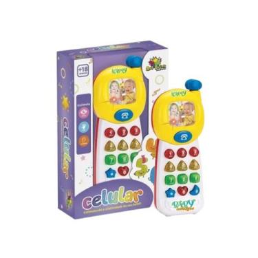 Imagem de Celular Brinquedo Educativo com Sons para Bebê Multicolorido - Mormino