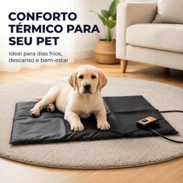 Imagem de Tapete Pet Térmico Elétrico Almofada Cama Cães Gatos 100x45cm Easy - 1