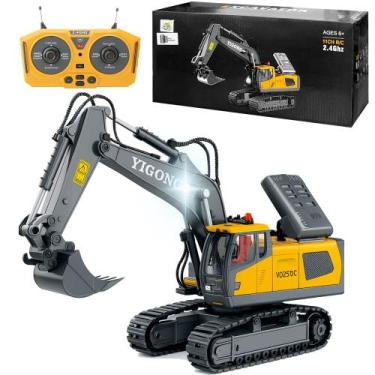 Imagem de Trator Escavadeira Anda Esteira Controle Remoto 2.4 Bateria - Toy King