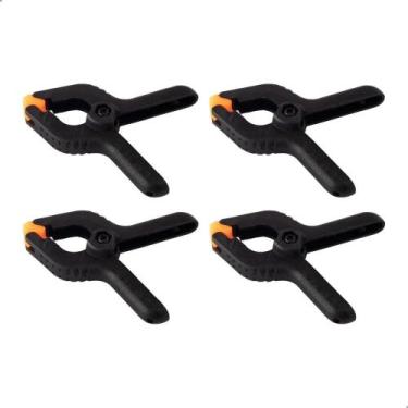 Imagem de Kit 4 Grampos Sargento 3 Polegadas Reforçado Com Mola Para Marceneiro 