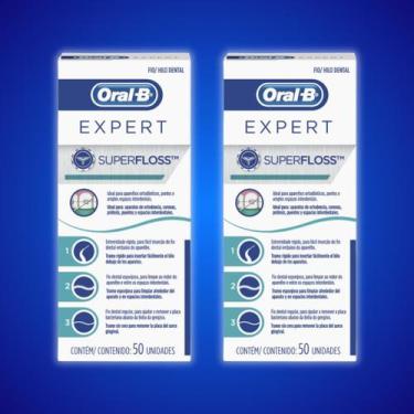 Imagem de Kit 2 Fio Dental Superfloss Expert 50un  Oral B