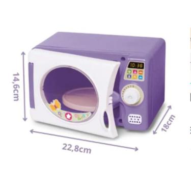 Imagem de Microondas brinquedo completo com som e acessórios - TaTeTi, Roxo