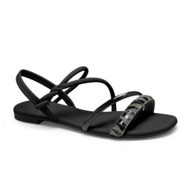 Imagem de sandalia feminina dakota casual rasteira pewter, Preto, 35