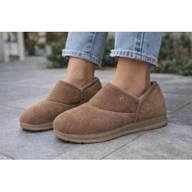 Imagem de Pantufas Pegada Feminina de pelo Terra, Terra, 37
