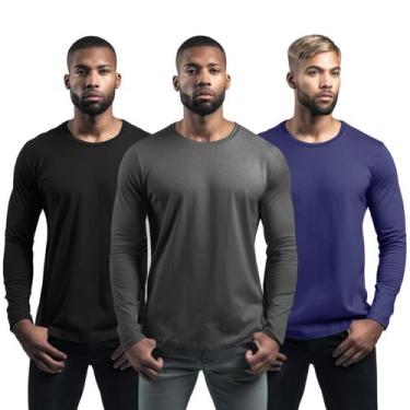 Imagem de Kit com 3 Camisetas Masculinas UV Solar Economize no Protetor - Slim F