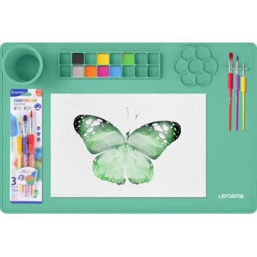 Imagem de Tapete de Pintura LRFORMB 60  40 cm com Pincéis