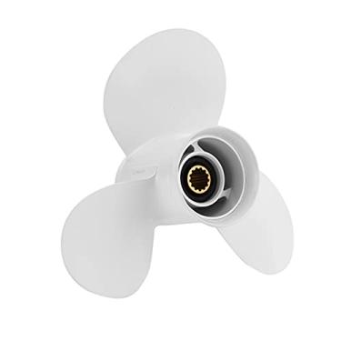 Imagem de Hélice de barco, 3 lâminas de liga de alumínio resistente à direita, substituição para motores para reajuste