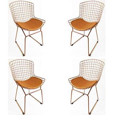 Imagem de Kit 4 Cadeiras BERTOIA cobre - Poltronas do Sul
