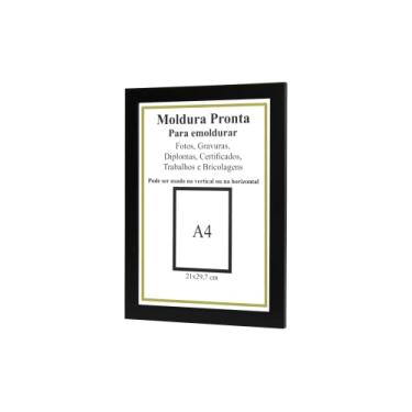 Imagem de Porta Documento Decorativo, Diploma, Certificado, Foto (21x30) Preto