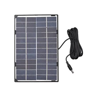 Imagem de burko 6W 12V Painel Solar para Câmera de Externa Célula Solar com Saída DC de 10 pés DIY Painel Solar à Prova D' Água para Luz de Rua Lâmpada de Jardim Bomba de Ventilador Casa