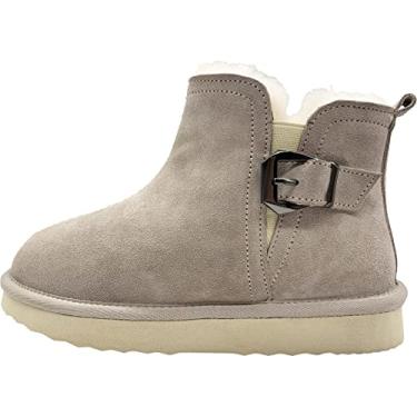 Imagem de ZEYIwearable Femininas Botas Quentes De Inverno Saphire 9 Bege, Amêndoa