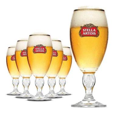 Imagem de 6 Copos De Cerveja Stella Taça Chopp 250ml Cálice Original - Dtl Utili