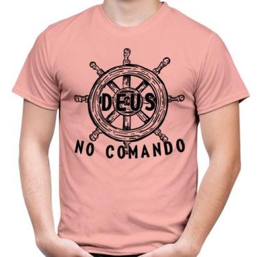 Imagem de Camiseta Masculina Evangélica Deus No Comando - 100% Algodão - Atelier