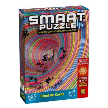 Imagem de Quebra-Cabeça Smart Puzzle Tunel de Cores 655 peças - Grow