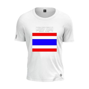 Imagem de Camiseta Muay Thai Bandeira Thailandia Shap Life Luta