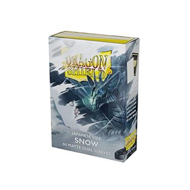 Imagem de Arcane Tinman Dragon Shield Capas japonesas duplas foscas (pacote com 60) - Orquídea, eucalipto, lagoa, raio ou neve (neve)
