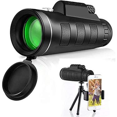 Imagem de Telescópio monocular estelar, monocular 35x50 BAK4 de alta potência à prova d'água com tripé ajustável para observação de pássaros no celular, caminhadas, acampamento, viagens