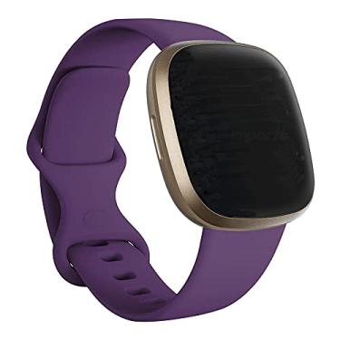 Imagem de Pulseira Sport Borboleta compativel com Fitbit Versa 4 e Versa 3 - Fitbit Sense e Sense 2 - Marca LTIMPORTS (Roxo)