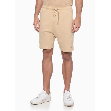 Imagem de Bermuda Calvin Klein Masculina Logo CK Reissue Gel Caqui Claro - CM3OC13BM331-0712-Masculino