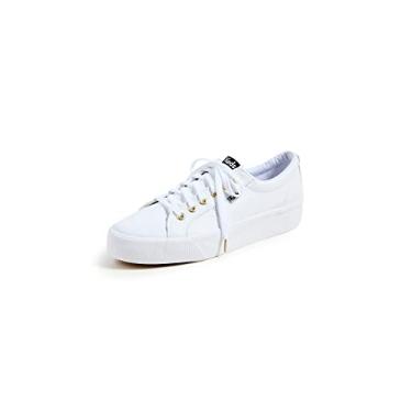 Imagem de Keds Tênis feminino Jump Kick Duo com cadarço, Branco/Ouro, 36